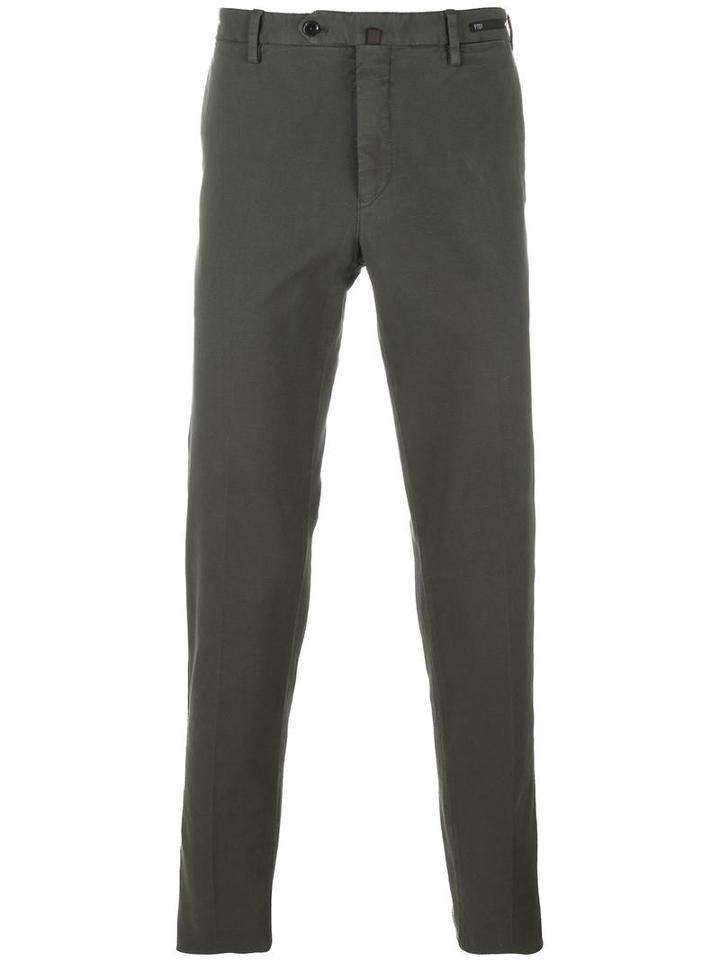 Pt01 Slim Fit Trousers, Men's, Size: 54, Green, Cotton/spandex/elastane
