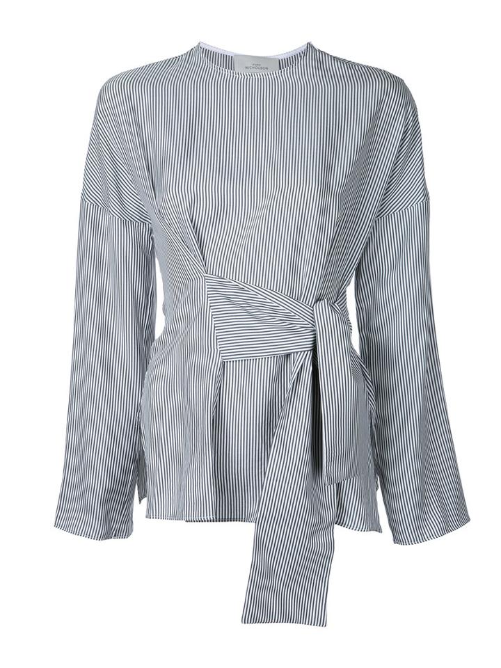 Studio Nicholson - Wraped Blouse - Women - Silk - 1, Grey, Silk