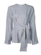 Studio Nicholson - Wraped Blouse - Women - Silk - 1, Grey, Silk