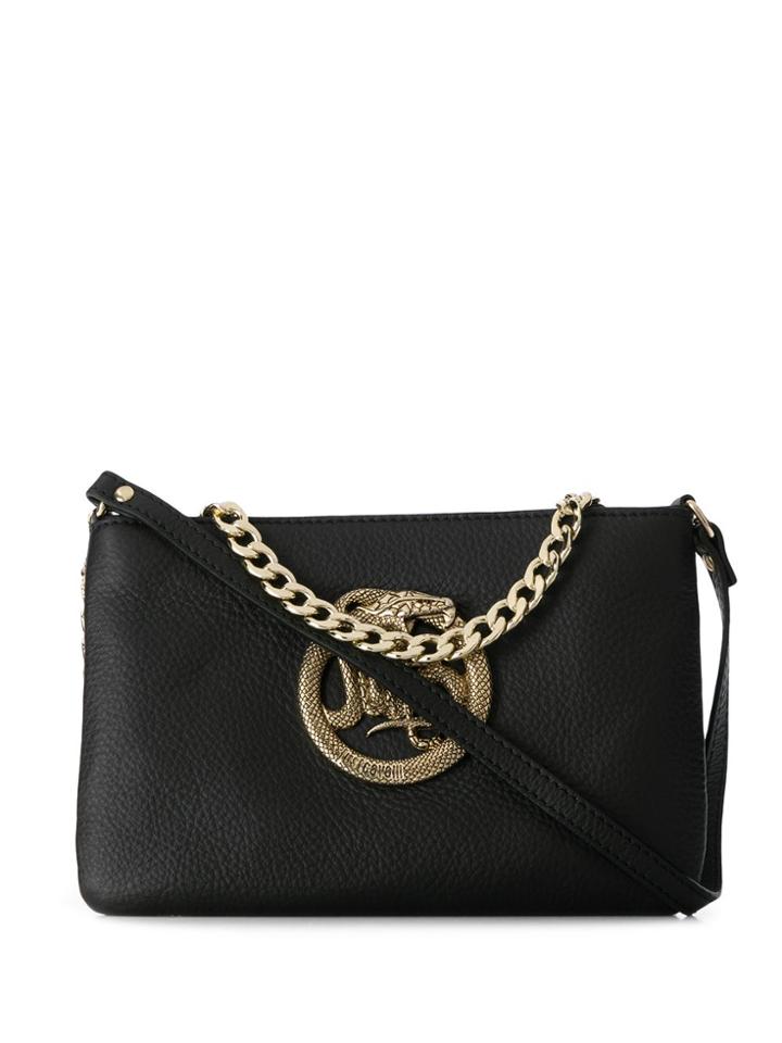 Just Cavalli Snake Plaque Tote Bag - Black