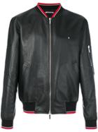 Dior Homme Striped Detail Bomber Jacket - Black