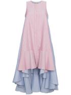 Jour/né Asymmetric Striped Midi Dress - Blue