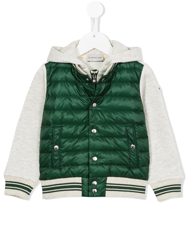 Moncler Kids - Panelled Padded Jacket - Kids - Cotton/polyamide/feather - 12 Yrs, Grey