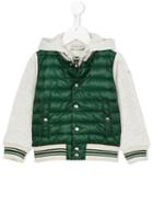 Moncler Kids - Panelled Padded Jacket - Kids - Cotton/polyamide/feather - 12 Yrs, Grey
