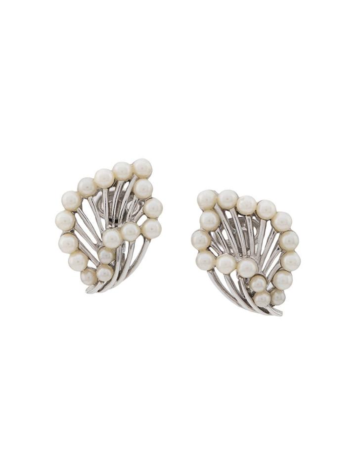 Susan Caplan Vintage '1960s Clip-on Earrings - Silver