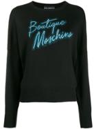 Boutique Moschino Logo Embroidered Sweater - Black