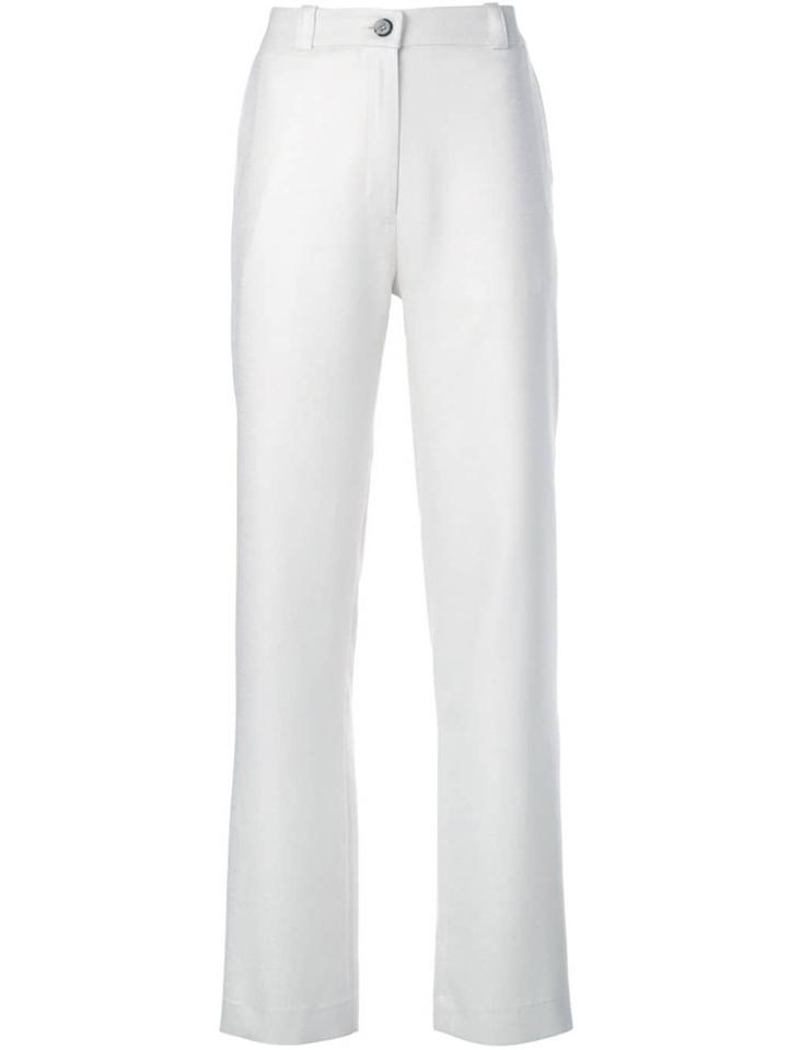 Beau Souci High Waist Flared Trousers - White