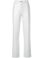 Beau Souci High Waist Flared Trousers - White