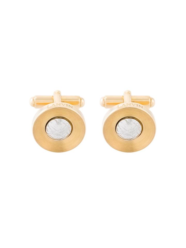 Lanvin Round Stone Cufflinks - Metallic