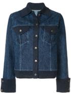 Onefifteen Knitted Trim Denim Jacket - Blue