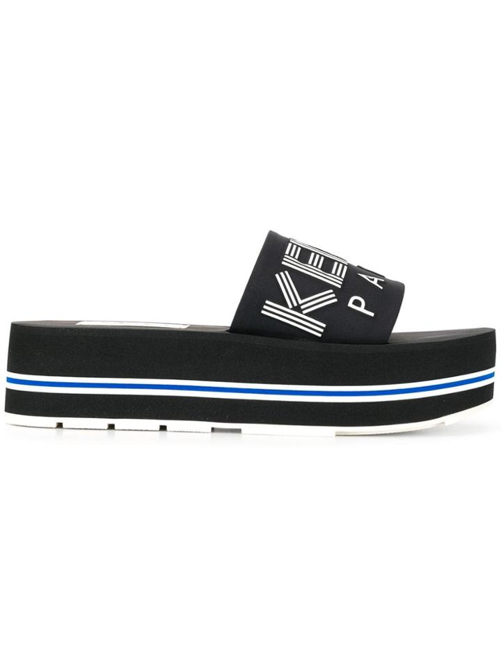 Kenzo Logo Sliders - Black