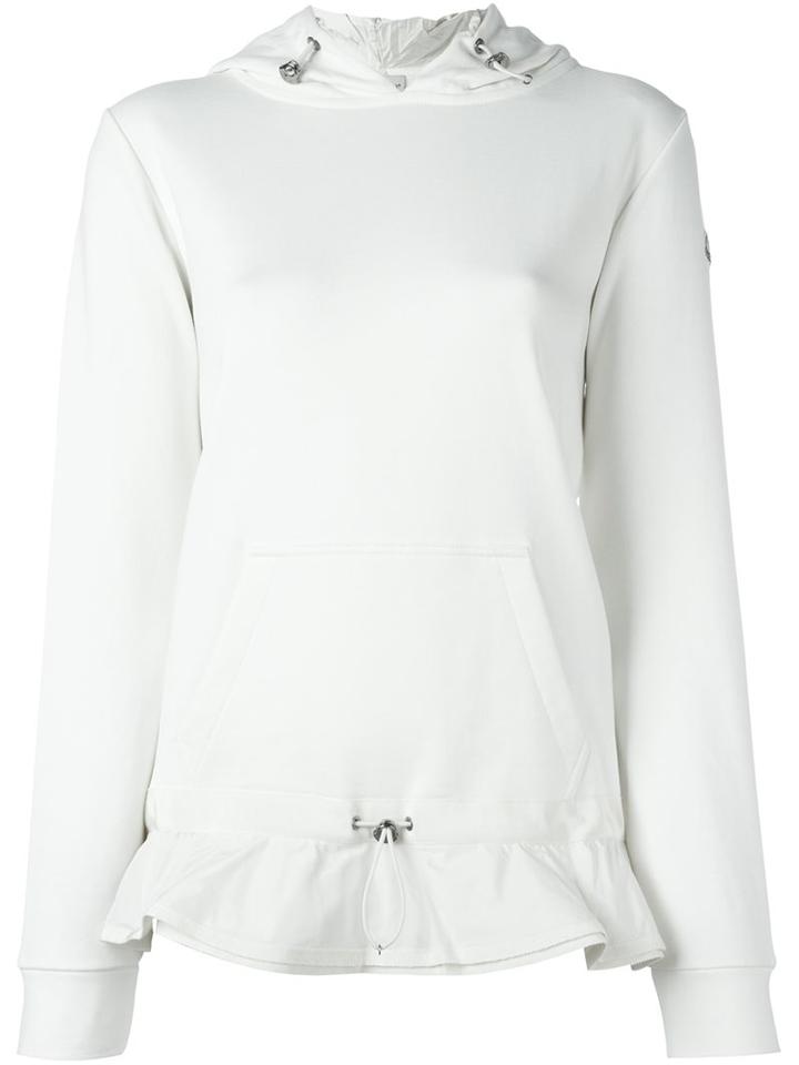 Moncler Layered Hoodie, Women's, Size: Small, White, Cotton/polyester