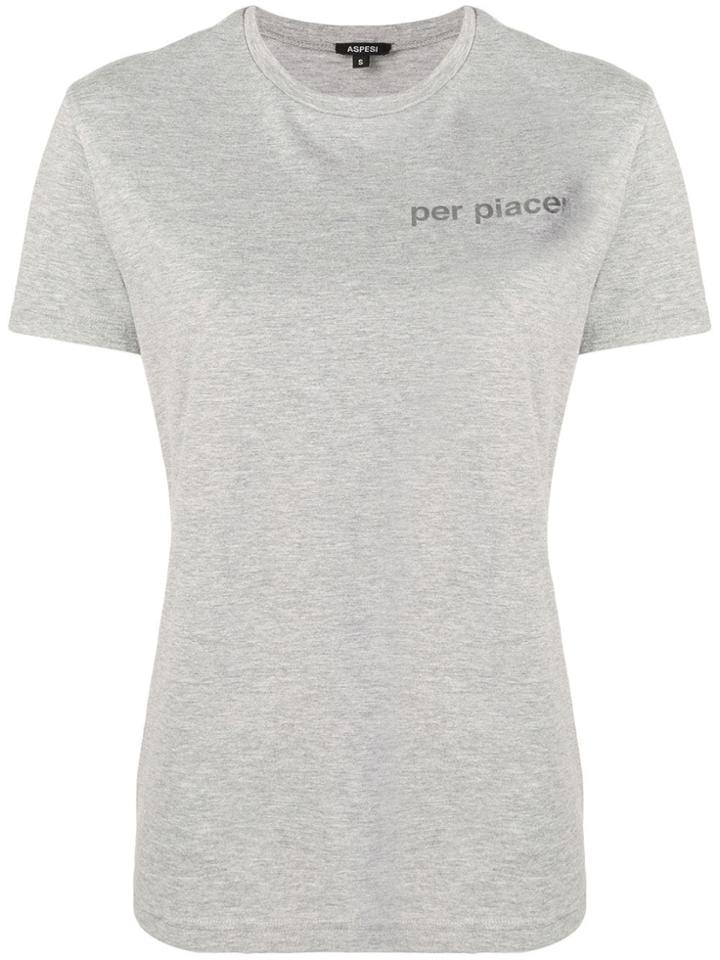 Aspesi Per Piacere Print T-shirt - Grey
