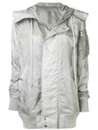 Rick Owens Drkshdw Longline Hooded Bomber - Grey