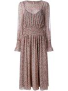 Philosophy Di Lorenzo Serafini Floral Print Longsleeved Dress