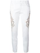 Wandering Embroidered Jeans - White