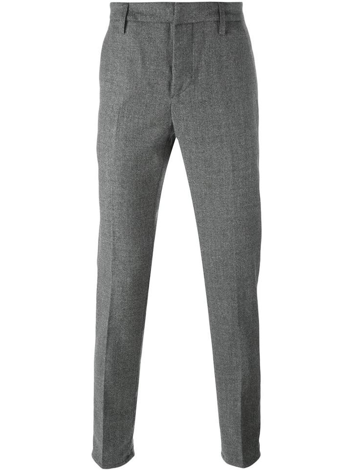 Dondup 'gaubert' Tapered Trousers, Men's, Size: 30, Grey, Virgin Wool/spandex/elastane