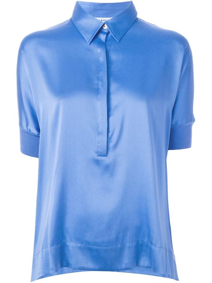 P.a.r.o.s.h. Safira Top, Women's, Size: Xl, Blue, Silk/spandex/elastane