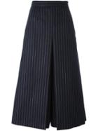 Saint Laurent Pinstripe Skirt Trousers, Women's, Size: 38, Blue, Silk/wool