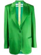 Off-white Oversized Single-breasted Blazer - Green