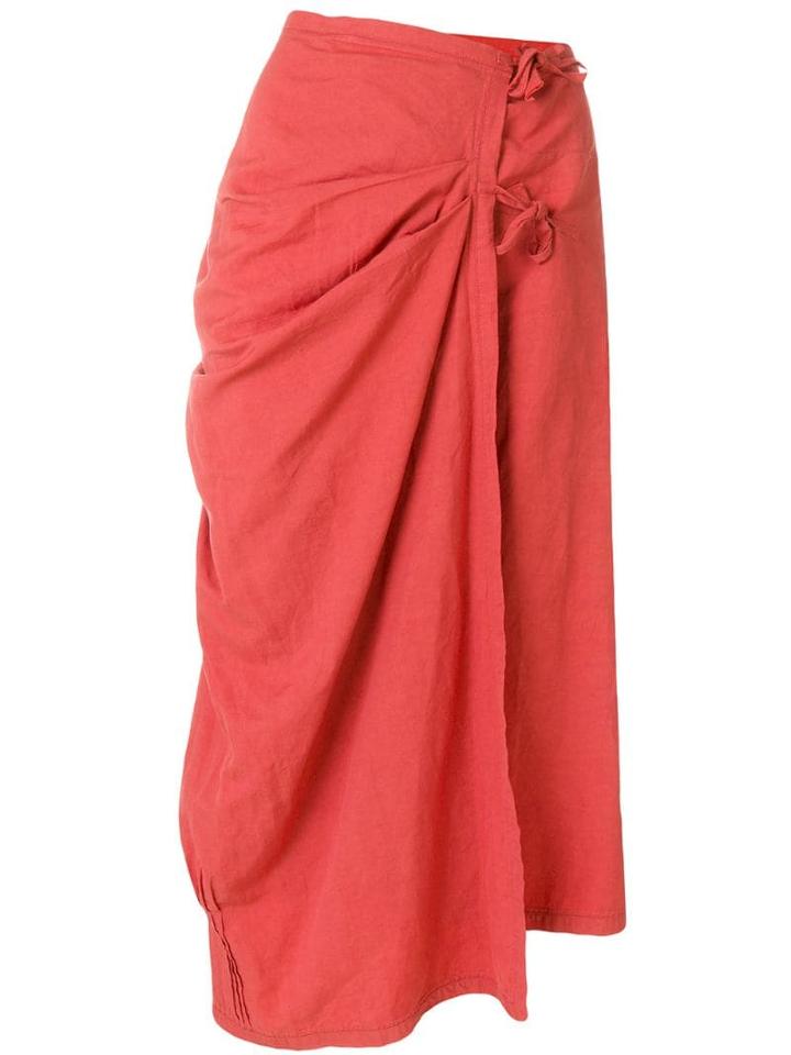 A.n.g.e.l.o. Vintage Cult Tied Draped Midi Skirt - Pink