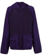 Haider Ackermann Zipped Hoodie, Men's, Size: Large, Pink/purple, Cotton/spandex/elastane