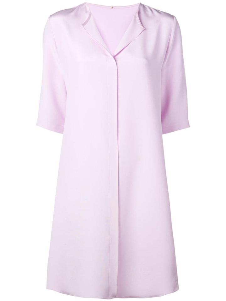 Peter Cohen Plain Shirt Dress - Purple