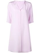 Peter Cohen Plain Shirt Dress - Purple