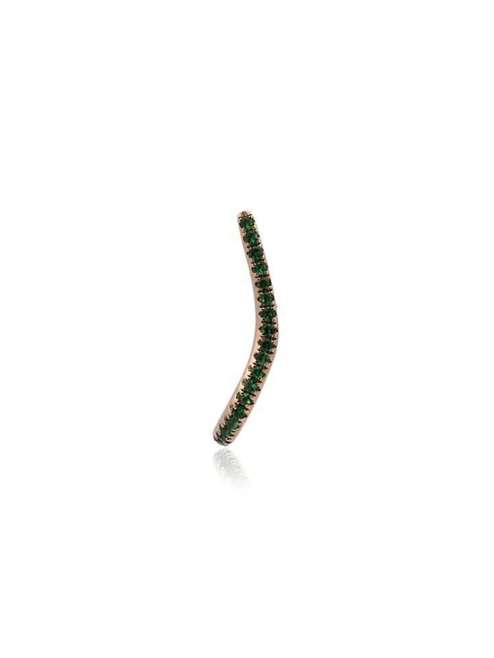 Yvonne Léon Green Bo Ligne Gold Single Earring