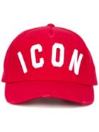 Dsquared2 Icon Baseball Cap, Men's, Red, Cotton