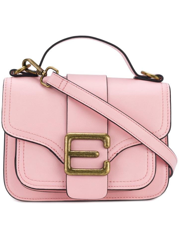 Essentiel Antwerp Logo Buckle Shoulder Bag - Pink & Purple