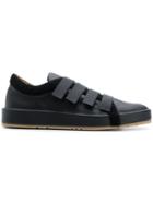 Jil Sander Touch Strap Low Top Sneakers - Black