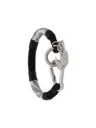 Mcq Alexander Mcqueen Swallow Ribbed Bracelet - Black