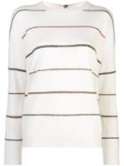 Brunello Cucinelli Striped Knit Jumper - Neutrals