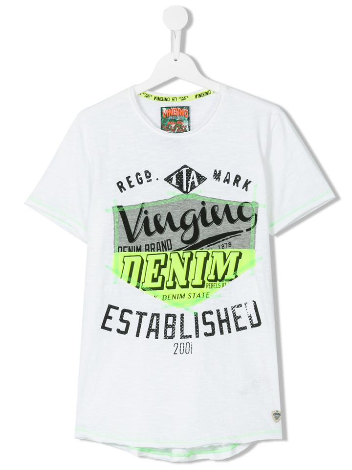 Vingino - Teen Printed T-shirt - Kids - Cotton - 14 Yrs, White