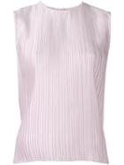 Christian Wijnants - Sleeveless Pleated Top - Women - Polyester - 36, Women's, Pink/purple, Polyester