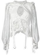 For Love And Lemons Lace Strappy Top - White