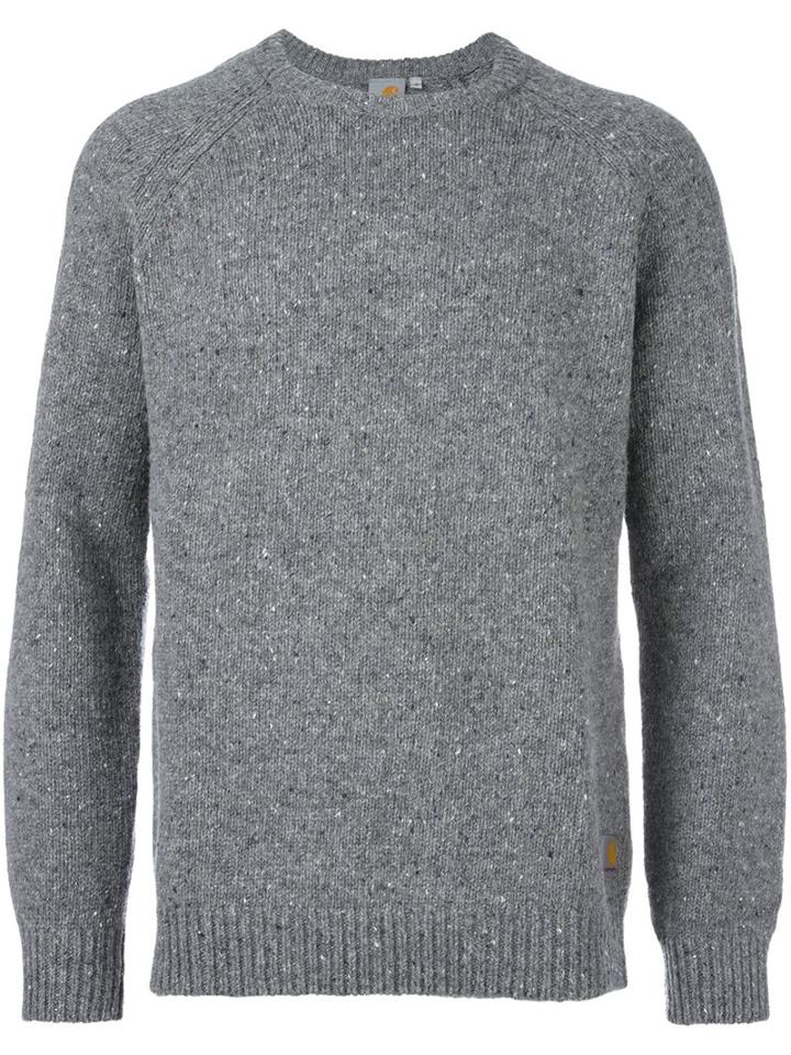 Carhartt Crew Neck Jumper, Men's, Size: Small, Grey, Cotton/acrylic/lambs Wool