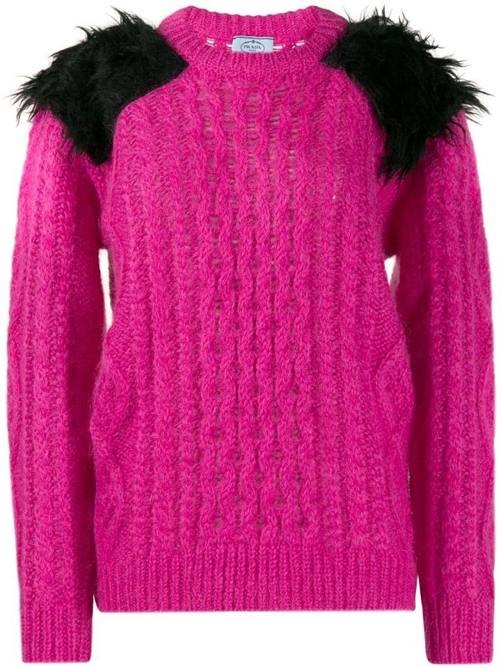 Prada Chunky Knit Jumper - Pink