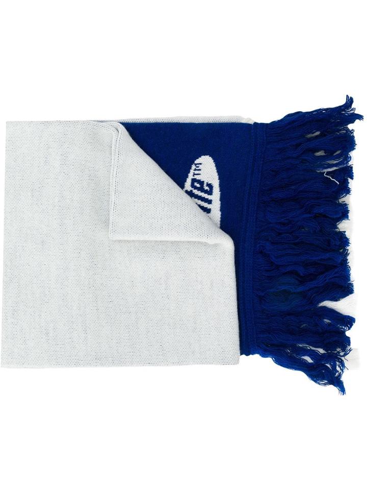 Off-white Logo Knit Scarf - Blue