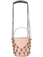 Jacquemus Beaded Net Tote Bag - Pink