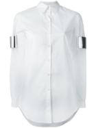 Mm6 Maison Margiela Arm Cuff Shirt, Women's, Size: 36, White, Cotton/polyester/polyurethane