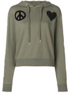 Love Moschino Heart Pach Hoodie - Green
