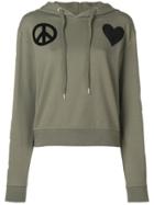 Love Moschino Heart Pach Hoodie - Green