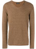 Roberto Collina V-neck Sweater - Brown