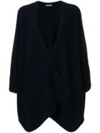 N.peal Oversized Drape Cardigan - Blue