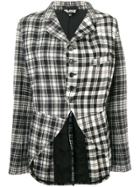 Comme Des Garçons Vintage Panelled Plaid Jacket - Black
