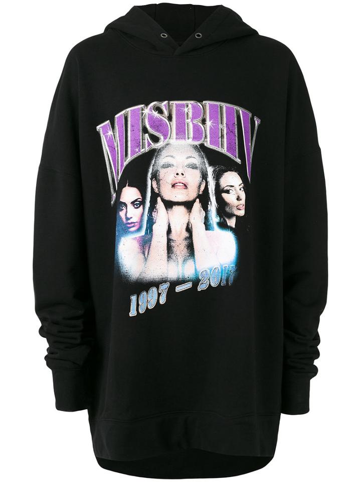 Misbhv Logo Print Hoodie, Men's, Size: Medium, Black, Cotton/polyamide