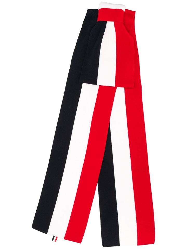 Thom Browne Large Rwb Fine Merino Wool Scarf - Red