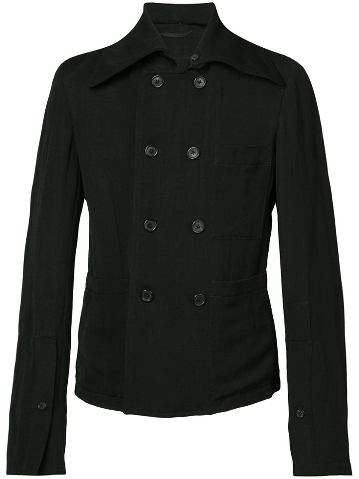 Ann Demeulemeester Double Breasted Jacket - Black